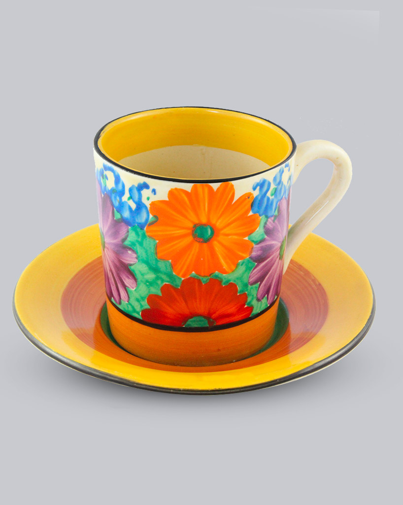 £230.00 ::  Clarice Cliff ‘Gayday’ Coffee Cup and Saucer